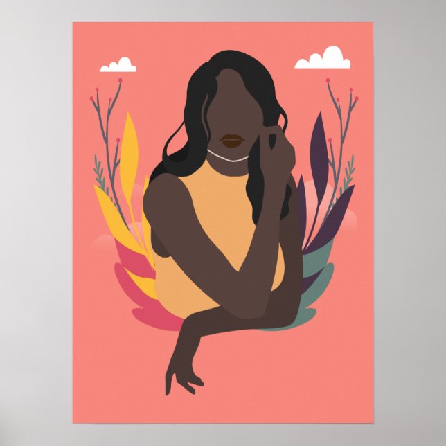 Poster Dia de Consciência Preta Desenhada à Mão Conceito  (Frente)