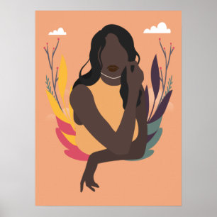 Poster Dia de Consciência Preta Desenhada à Mão Conceito 