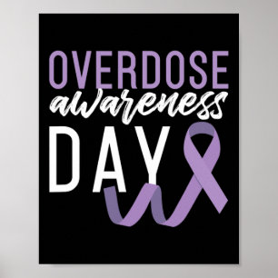 Poster Dia de Conscientização sobre Overdose de Drogas Re