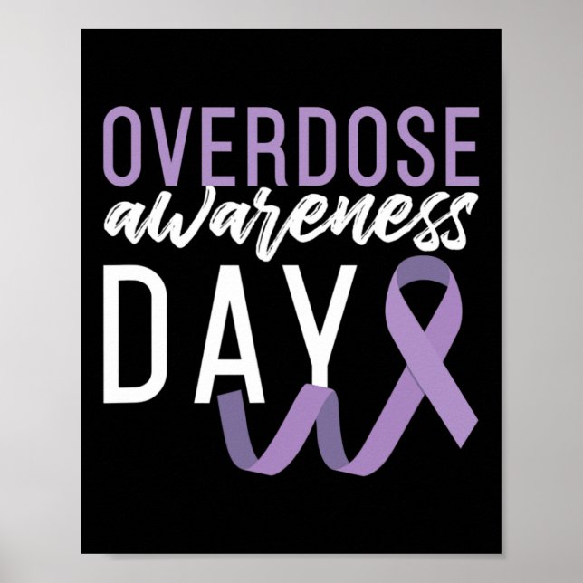 Poster Dia de Conscientização sobre Overdose de Drogas Re (Frente)
