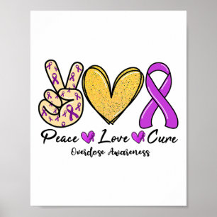 Poster Dia de Conscientização sobre Overdose Faixa Amarel