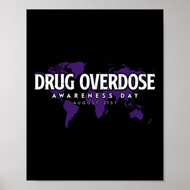 Poster Dia de Conscientização sobre Sobredosagem de Droga (Frente)