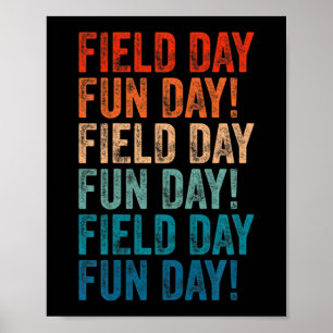 Poster dia de diversão de campo retrorado Dia de campo pr