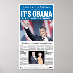 Pôster Dia de eleição Front Page do Americano-Homem
