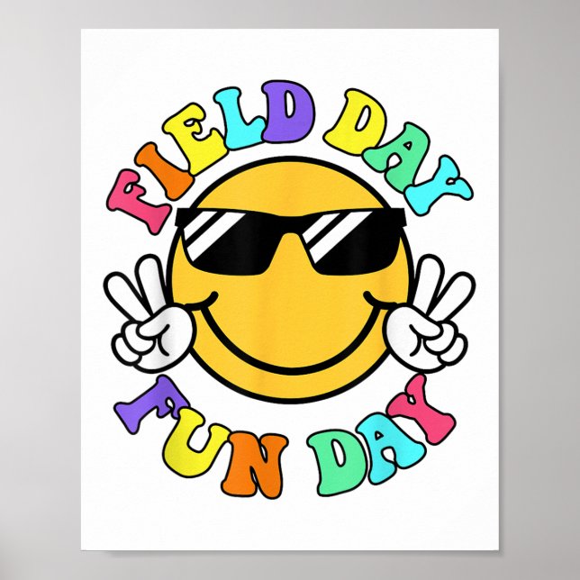 Poster Dia de Festa de Campo Diversão Sorria Cara Profess (Frente)