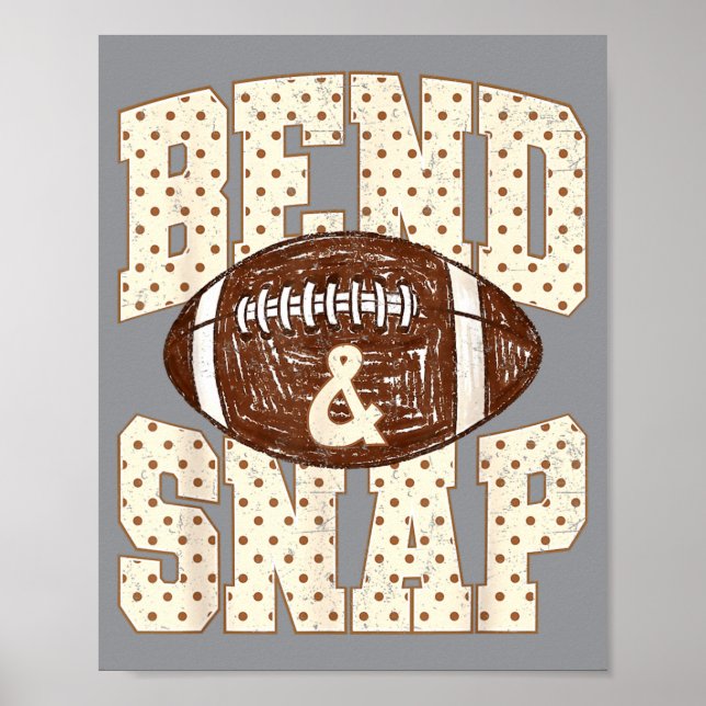 Poster Dia de Futebol Bend And Snap de Bolinhas (Frente)