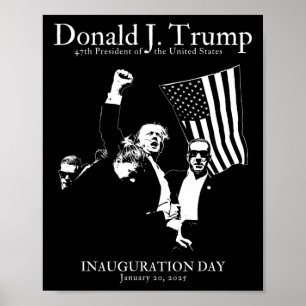Poster Dia de Inauguração Presidencial de Trump 47º EUA M