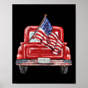Poster Dia de Independência de Bandeira Americana de 7 de