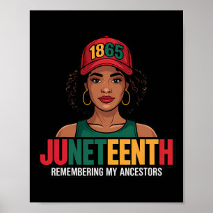 Poster Dia de Juneteenth Mulheres Negras Rainha Melanina