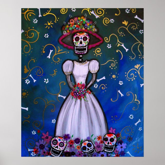 Poster Dia de los muertos Senorita Bride (Frente)