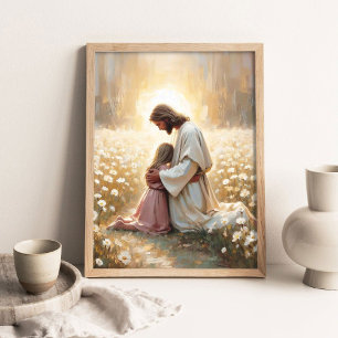 Poster Dia de Luz, Arte Cristã, Jesus e Menina A