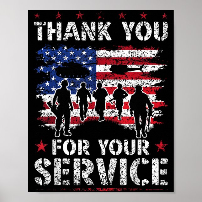 Poster Dia de Memória do Veterano de Serviço Militar Obri (Frente)