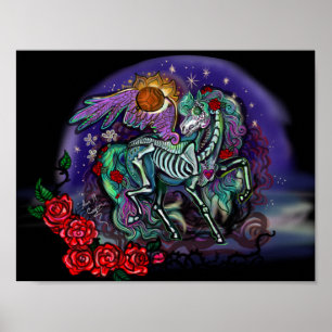 Pôster Día de Muertos Horse