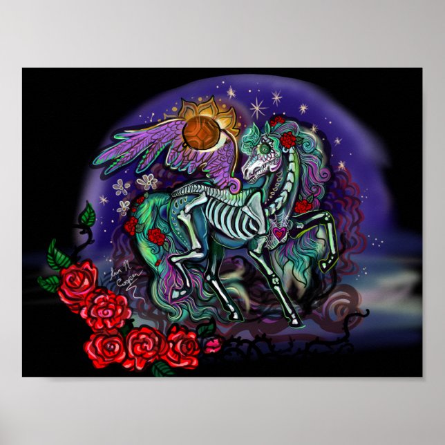 Pôster Día de Muertos Horse (Frente)