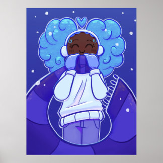 Poster Dia de Neve Fofo e Aconchegante
