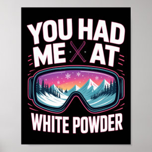 Poster Dia de Neve para Homens e Mulheres. Esquiação Dive