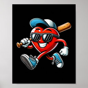 Poster Dia de os namorados Baseball Boys Crianças Engraça