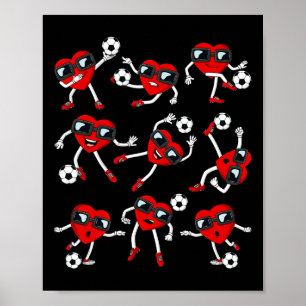 Poster Dia de os namorados Cardíaco Jogador Diversão Meni
