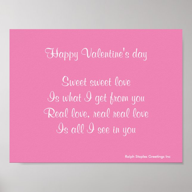 Poster Dia de os namorados de amor real (Frente)