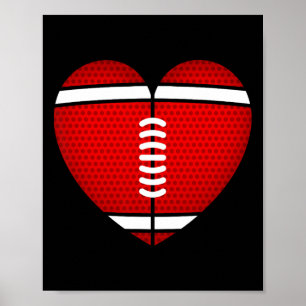 Poster Dia de os namorados De Coração De Futebol Para Men