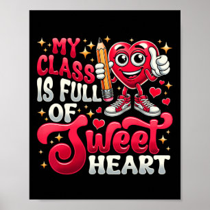 Poster Dia de os namorados De Professora Camisa Meu Cl É 
