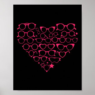 Poster Dia de os namorados do Coração dos Eixos Optometri