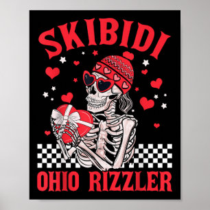 Poster Dia de os namorados engraçado Skibidi Ohio Rizzler