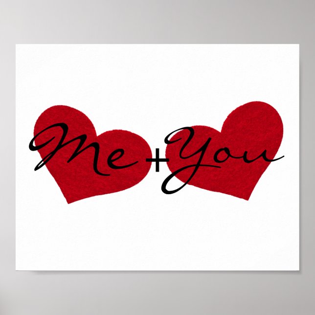 Pôster dia de os namorados "Eu e você" (Frente)