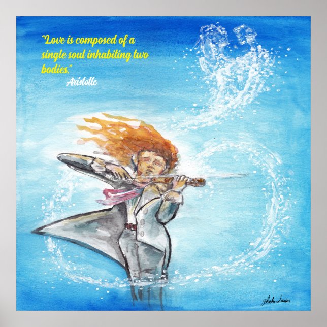 Poster Dia de os namorados Música Almas Belas Citações (Frente)