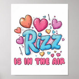 Poster Dia de os namorados Rizz - Corações Bonitos Dizend