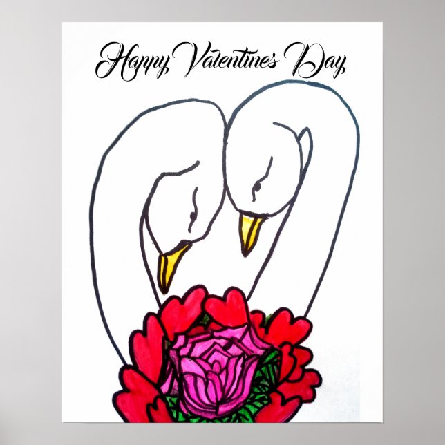 POSTER DIA DE OS NAMORADOS SWANS (Frente)