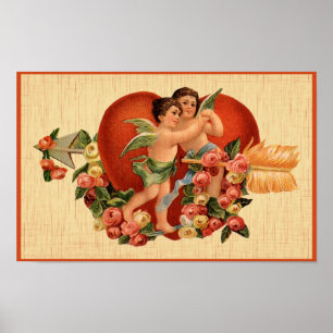 Poster Dia de os namorados Vintage