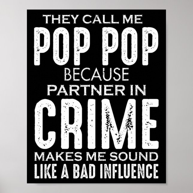 Poster Dia de os pais Chamam-Me Pop Pop (Frente)