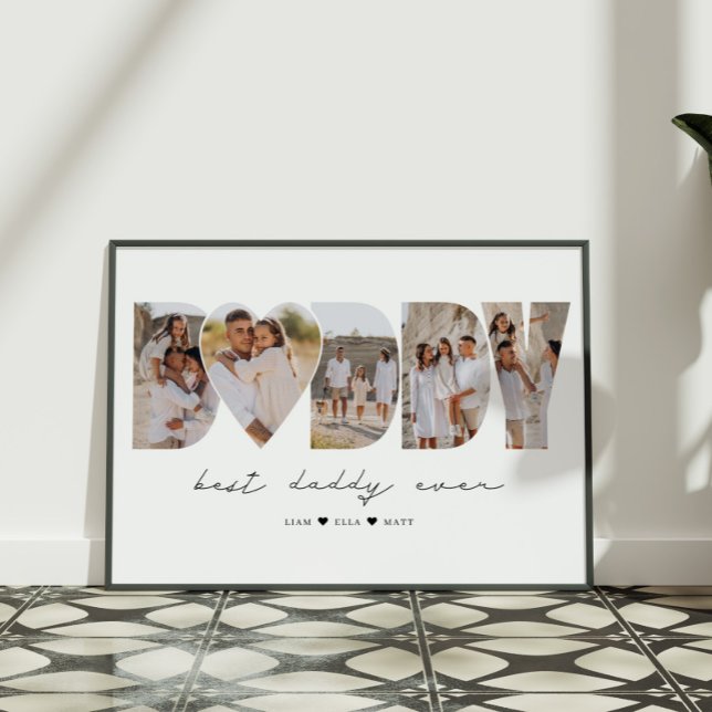 Poster Dia de os pais de Colagem de Fotos Moderna do Melh (Criador carregado)