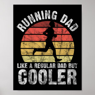 Poster Dia de os pais de Pai de Maratona de Biathlon Runn