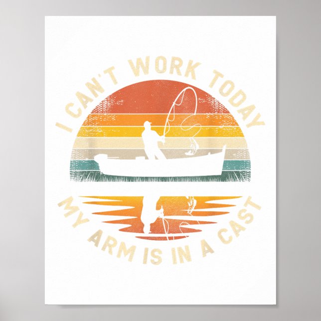 Poster Dia de os pais de pesca que não posso trabalhar ho (Frente)