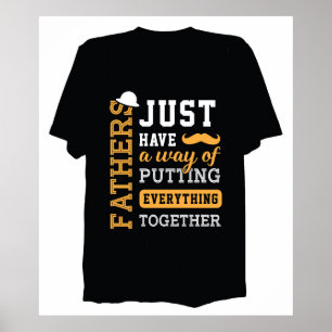 Poster Dia de os pais de tipografia