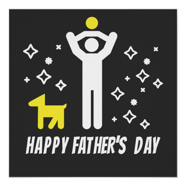 Pôster Dia de os pais feliz (Frente)