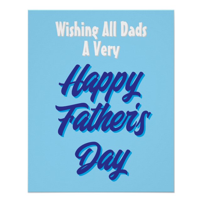 Poster Dia de os pais feliz, Impressão grande (Frente)