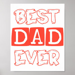 Poster Dia de os pais love Best Pai ever - Tributação t