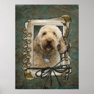 Poster Dia de os pais - Peças de pedra - GoldenDoodle