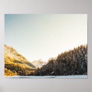 Poster Dia de outono de neve impressionante