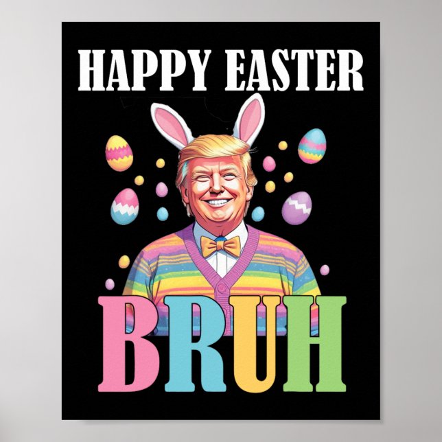 Poster Dia de Páscoa Bruh Coelho Coelho Feliz Páscoa Tr (Frente)