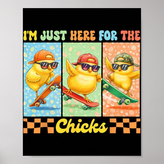 Poster Dia de Páscoa de Frango Amante de Animais de Fazen (Frente)