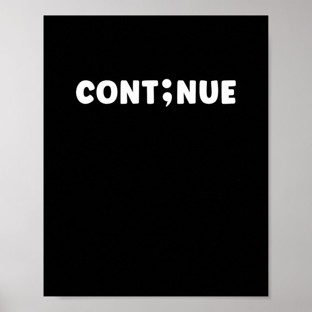 Poster Dia de Prevenção do Suicídio em Semicolon (Frente)