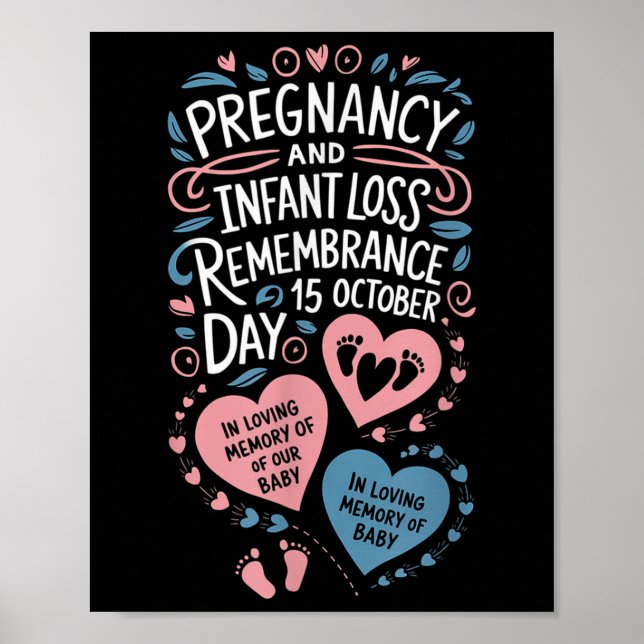 Poster Dia de Recordação da Perda de Gravidez e Infantil  (Frente)