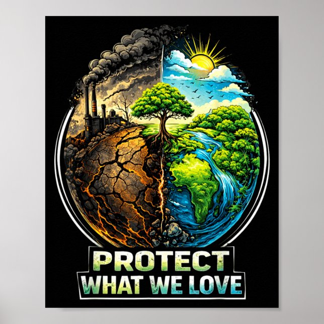 Poster Dia de Salvar o Planeta Terra 22 de Abril Ambienta (Frente)