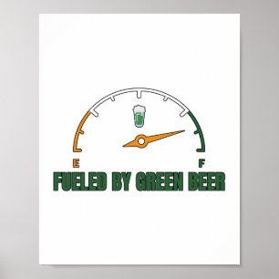 Poster Dia de São Patrício Alimentado pela Cerveja Verde