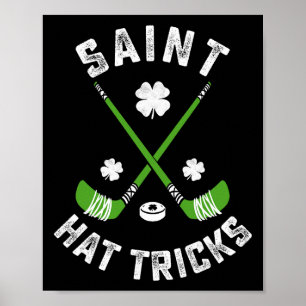 Poster Dia de São Patrício Chapéu de Truques de Hóquei Tr