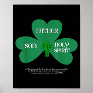 Poster Dia de São Patrício Cristão Religioso Trindade Cra